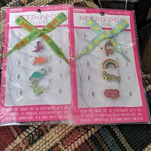 Retro Pop Shoelaces and sneaker charms. NIP